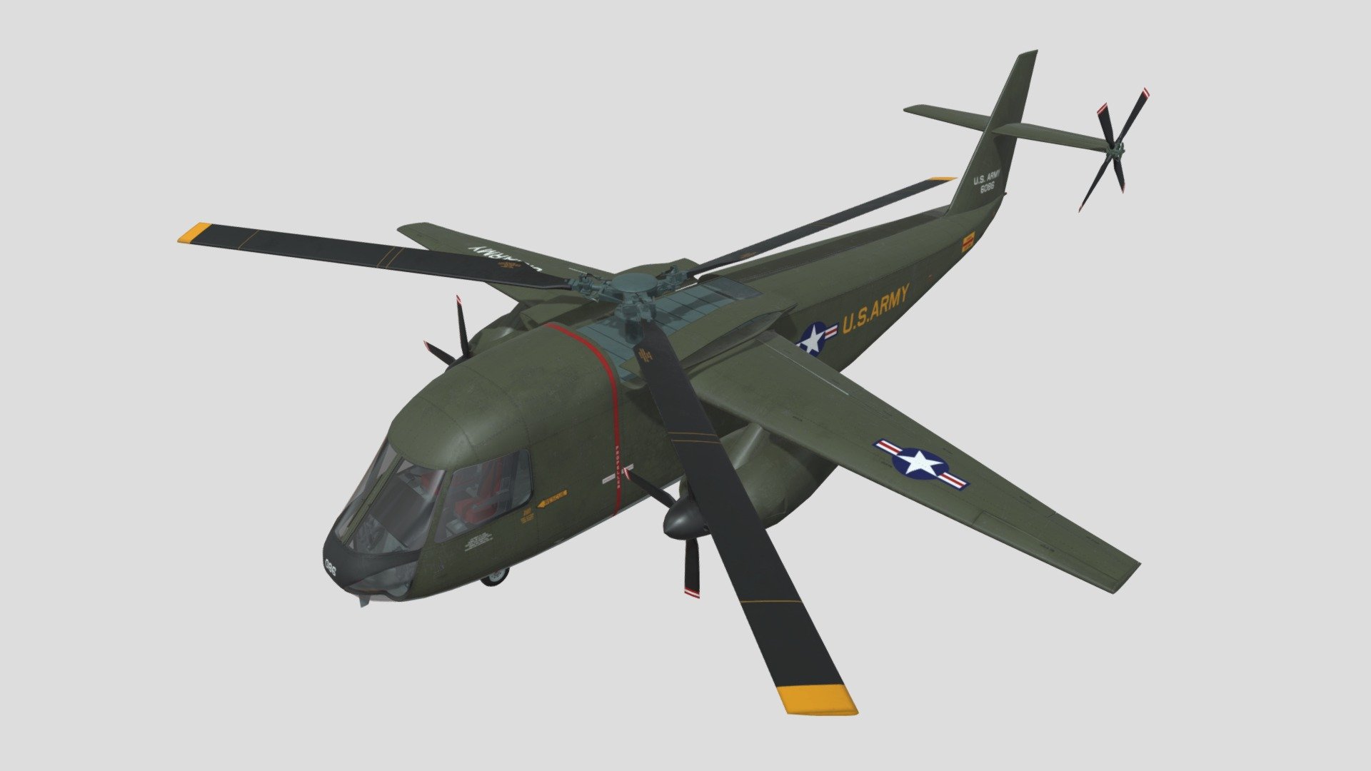 Lockheed CL-945 loader rotorcraft 3d model