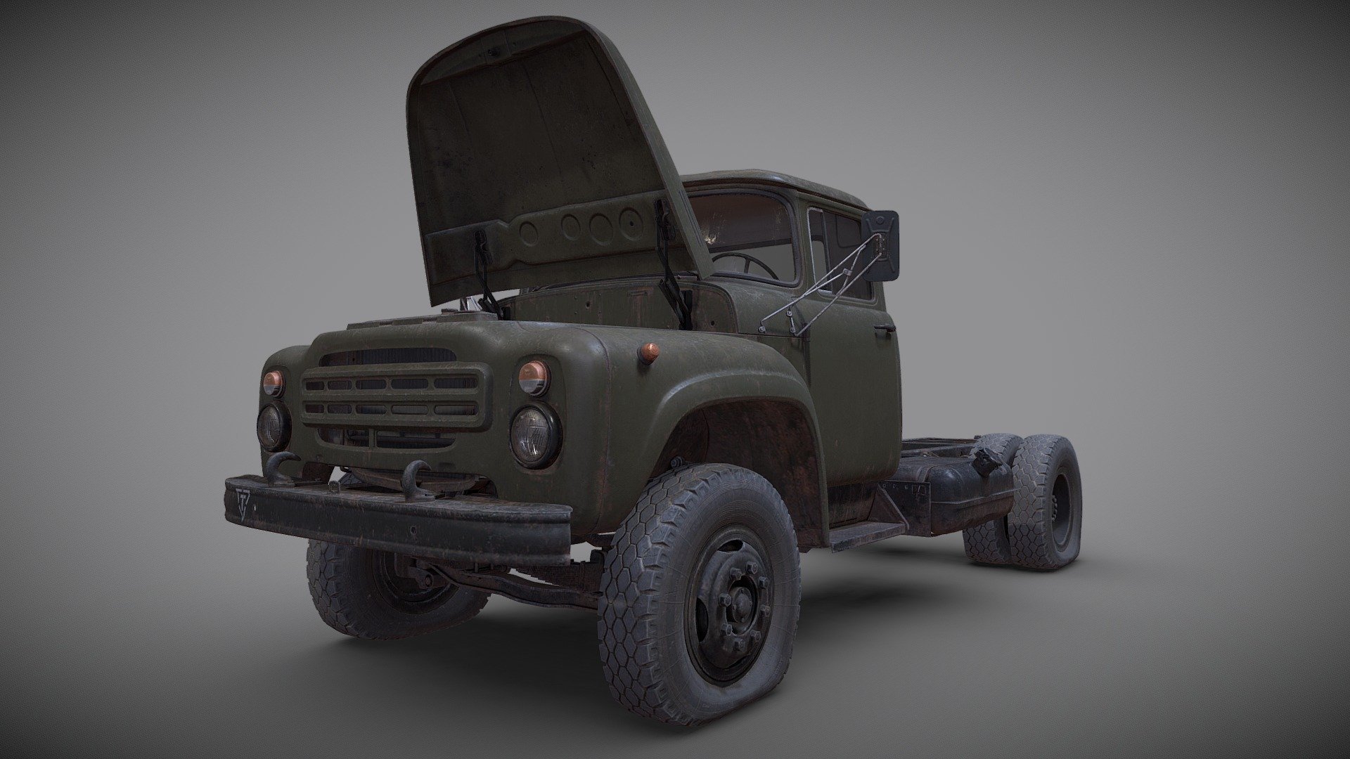 Old truck. ZIL-130 3d model