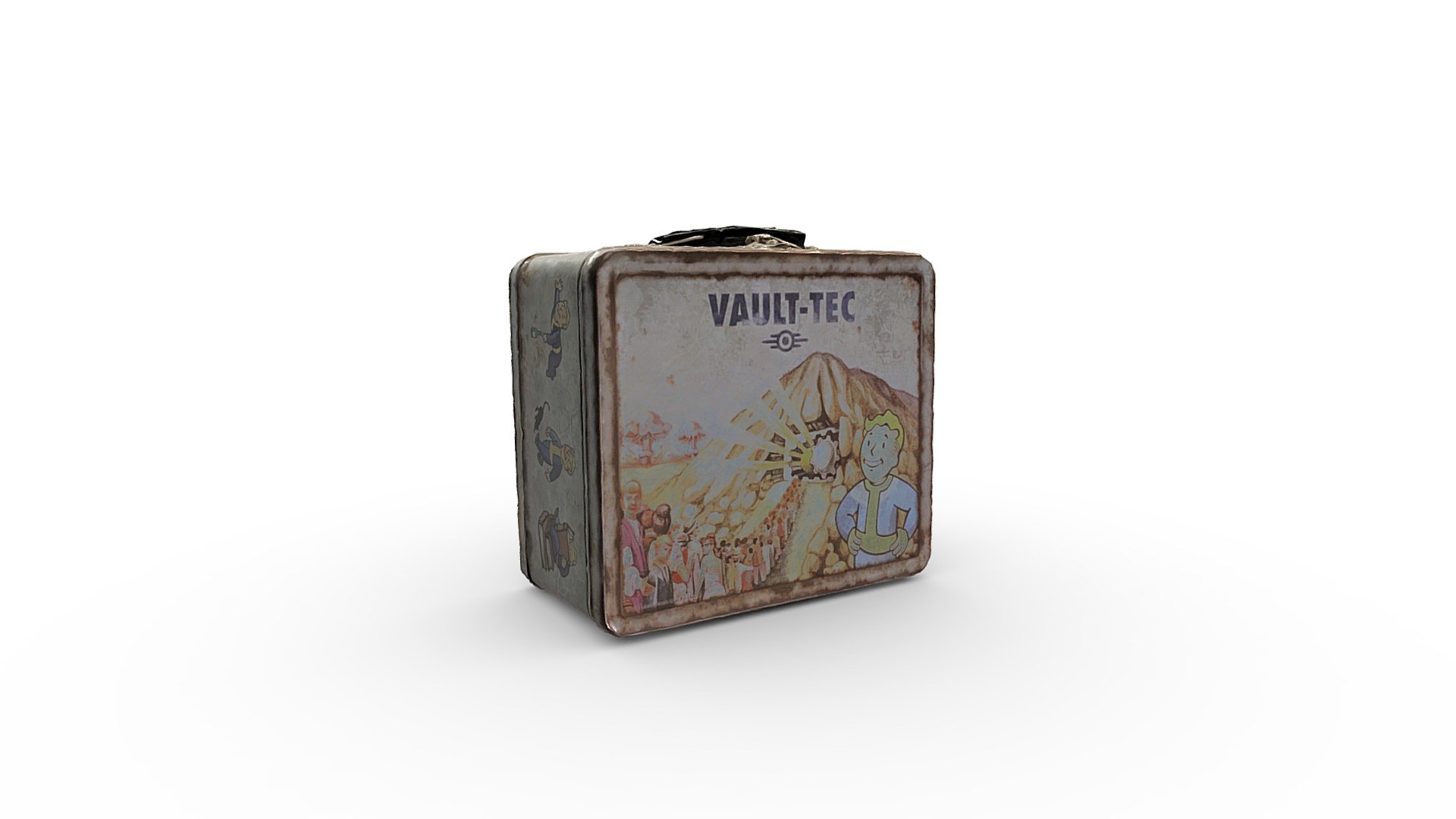 Fallout 4 Vault-Tec Weathered Tin Tote 3d model