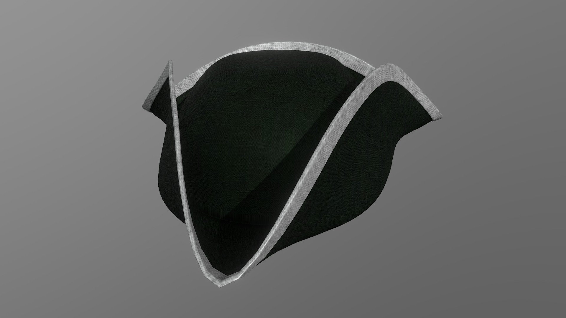 Tricorne Hat 1 (Green) 3d model