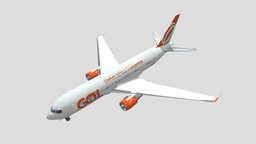 Large aerospace passenger aircraft 3D model