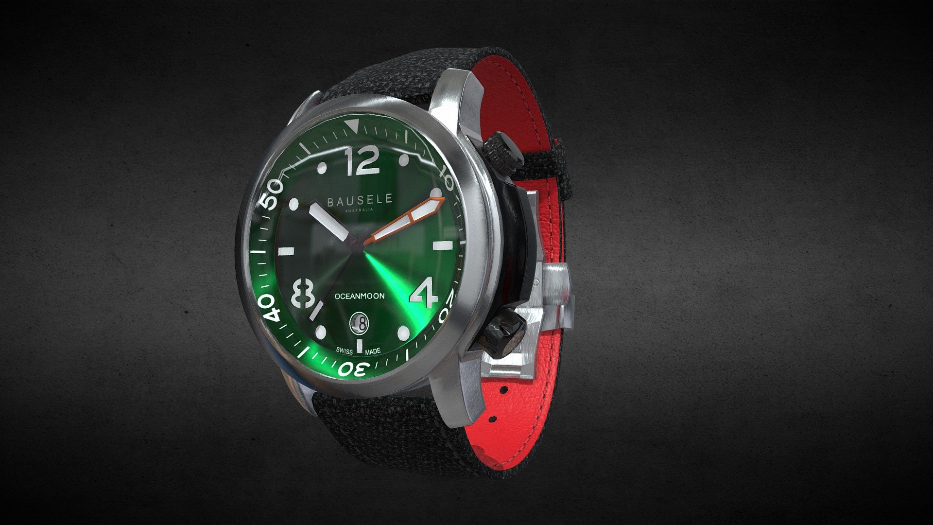 Bausele Green Oceanmoon Watch 3d model