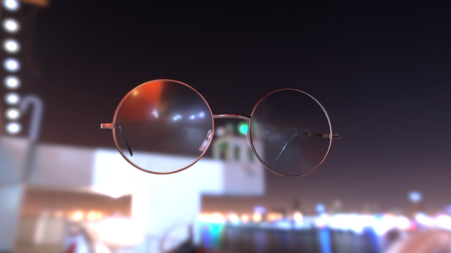 Round glasses. 3d model