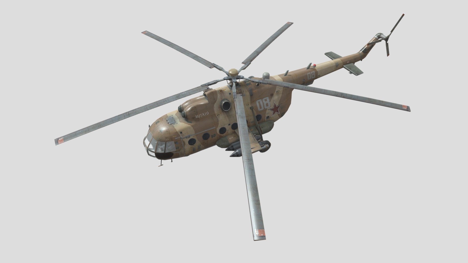 Soviet Russian Mi-8 helicopter 3d model