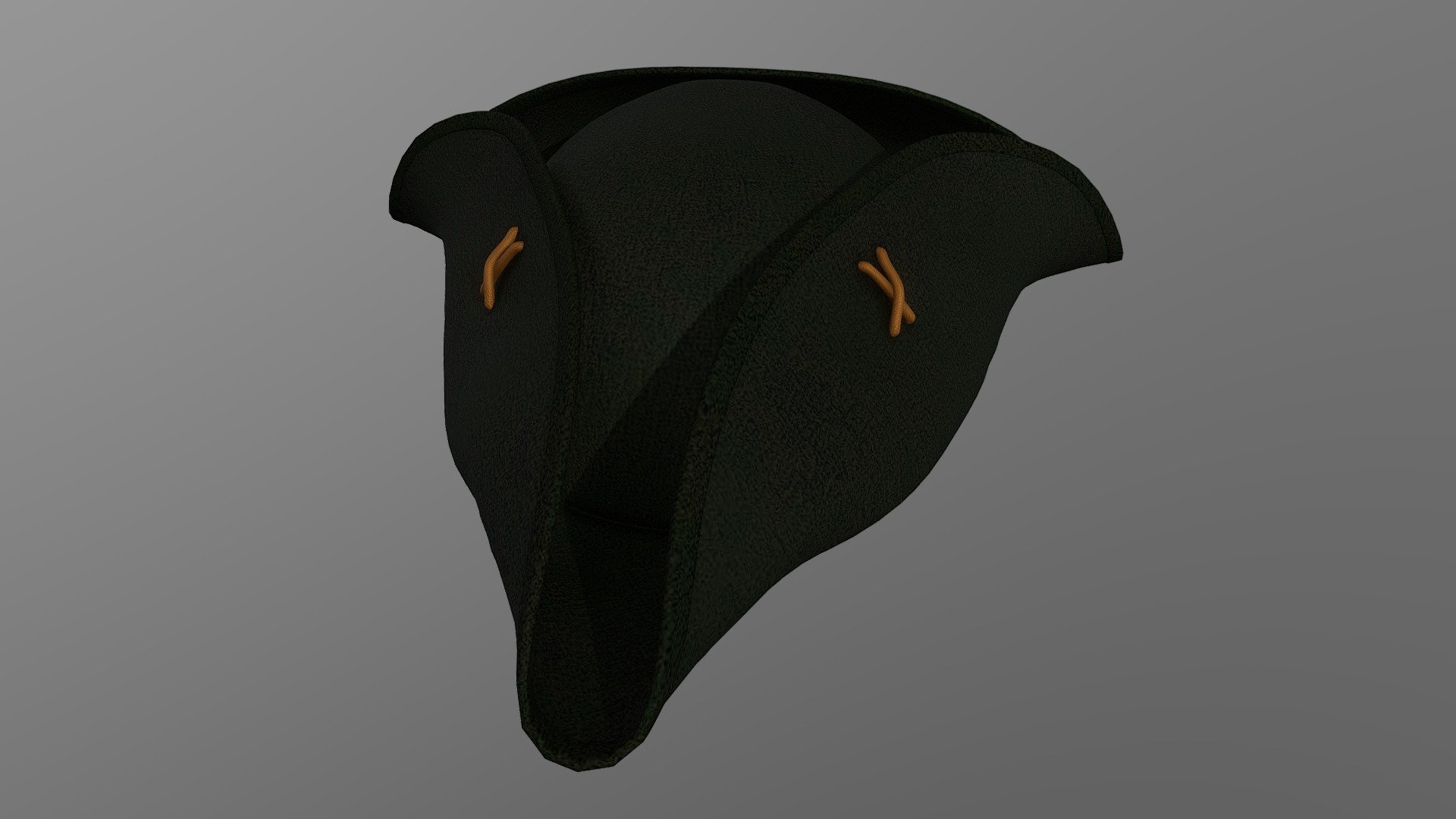 Tricorne Hat 2 (Green) 3d model