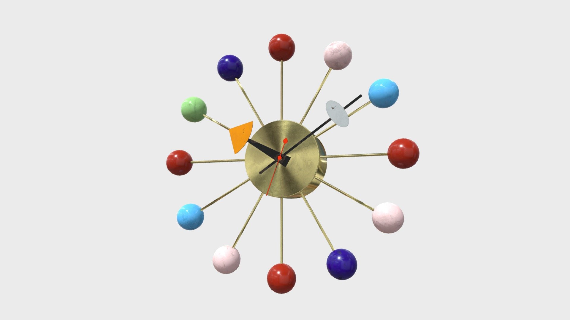 Ball Clock by George Nelson for Howard Miller 3d model