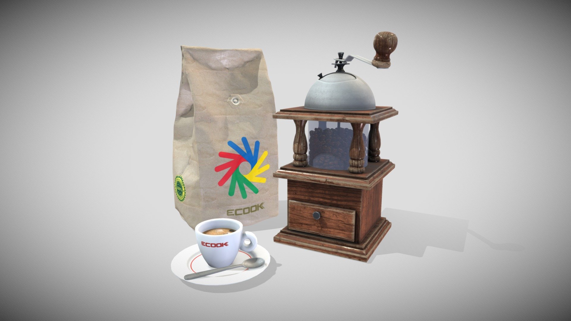 Coffe Welcome 3d model