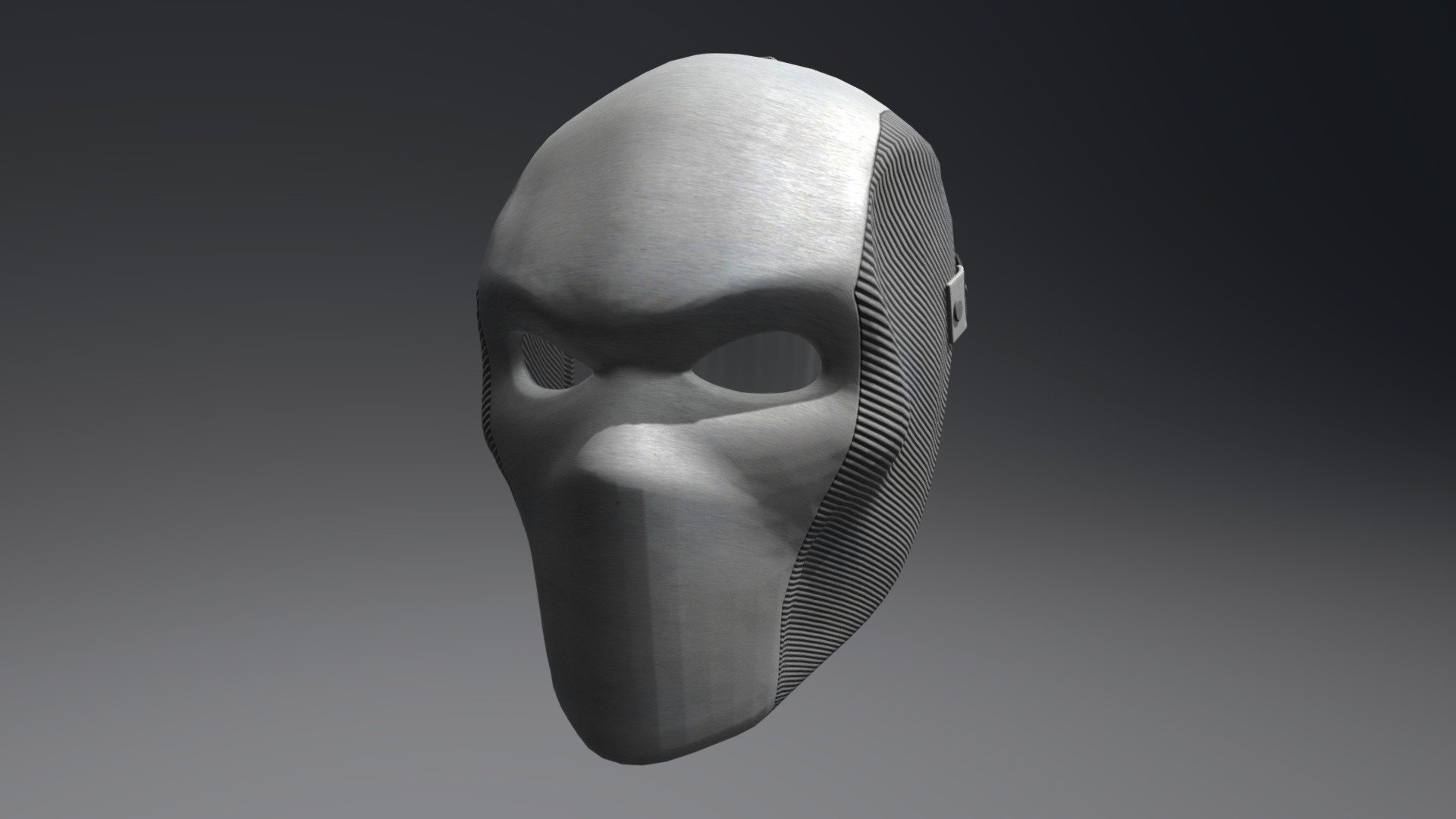 Bank Robber Mask (Chrome) 3d model