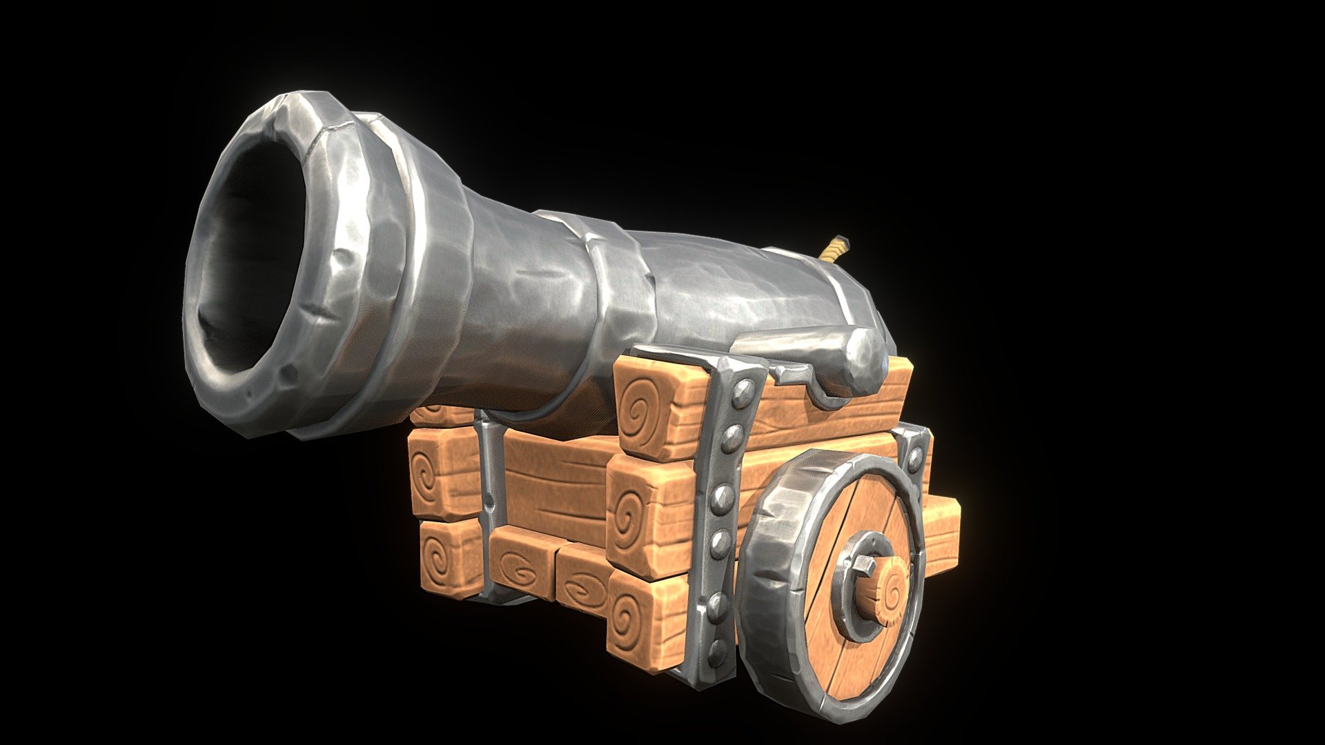 StylizedCannon 3d model