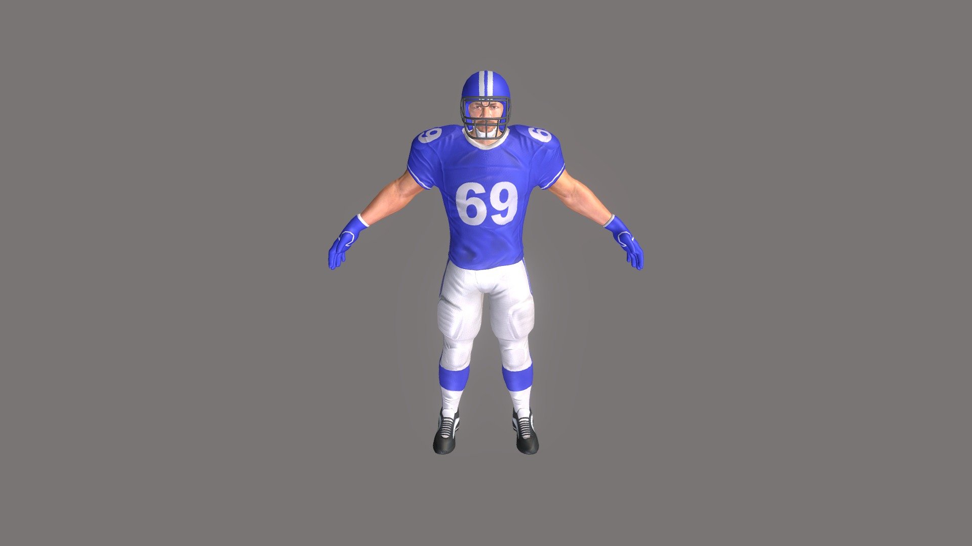 American Footballer 3d model