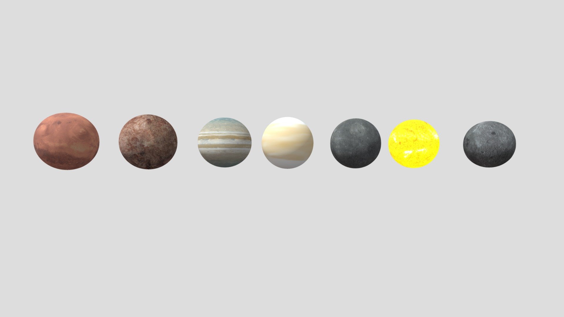 Solar system 3d model