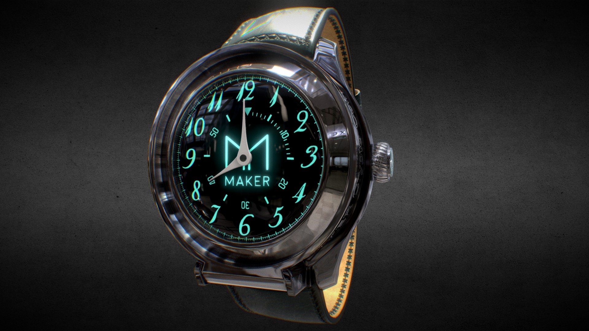 MAKER Crypto Coin Watch 3d model