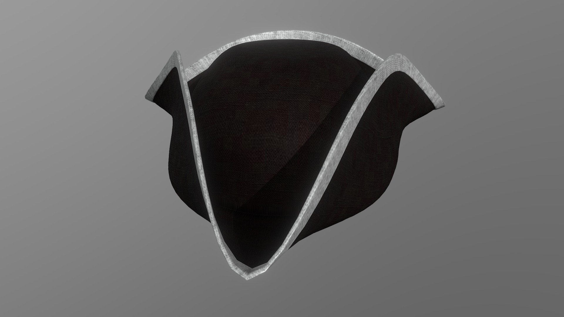 Tricorne Hat 1 (Brown) 3d model