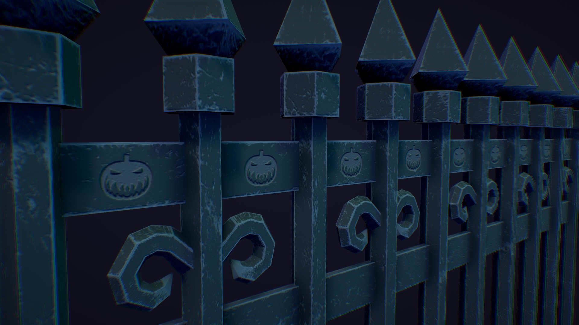 Halloween Fence 3d model