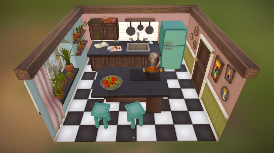 Cozy Kitchen 3d model