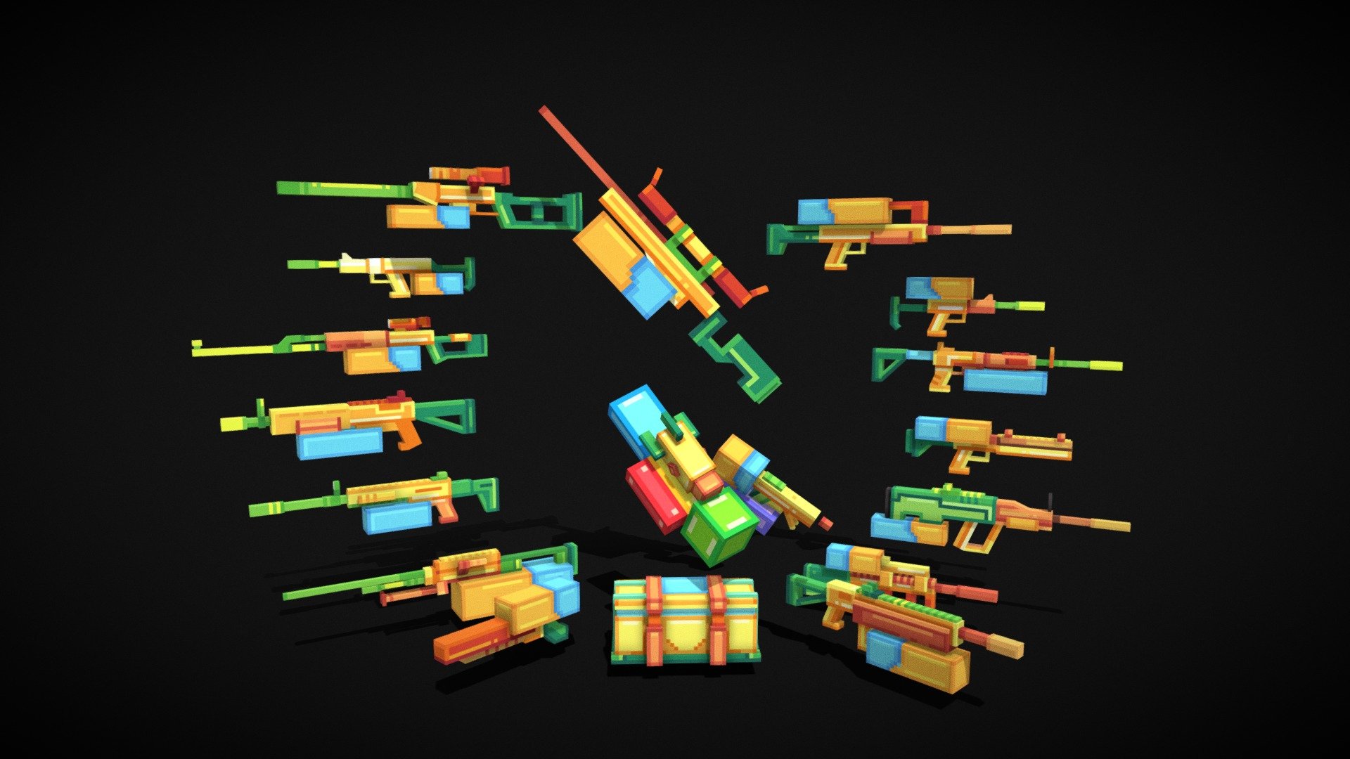 Water Gun skin 3d model