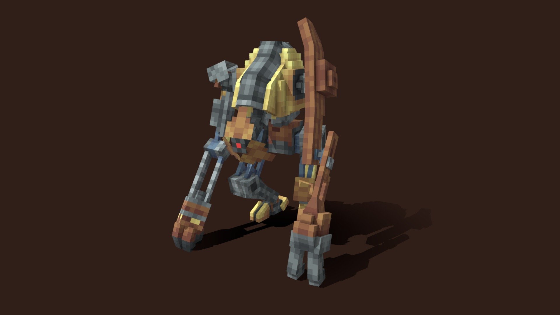 Minecraft Dog 3d model