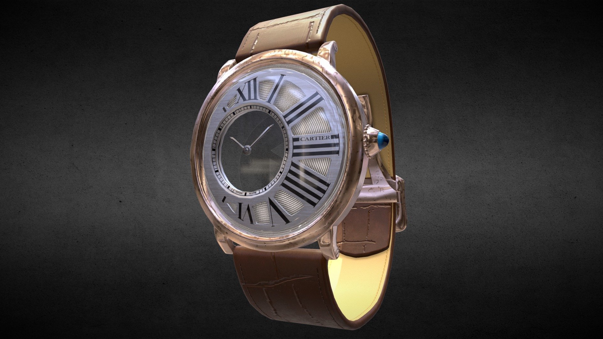 Rotonde Mysterious Hours Mechanical Watch 3d model