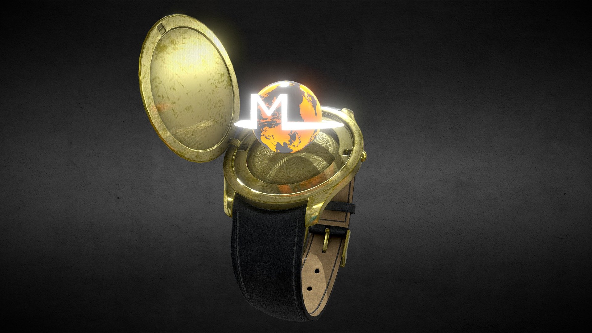 Monero (XMR) Coin Watch 3d model