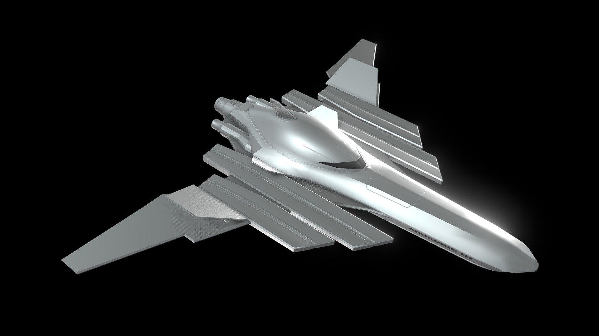 Aquarius 3 Spaceship 3d model