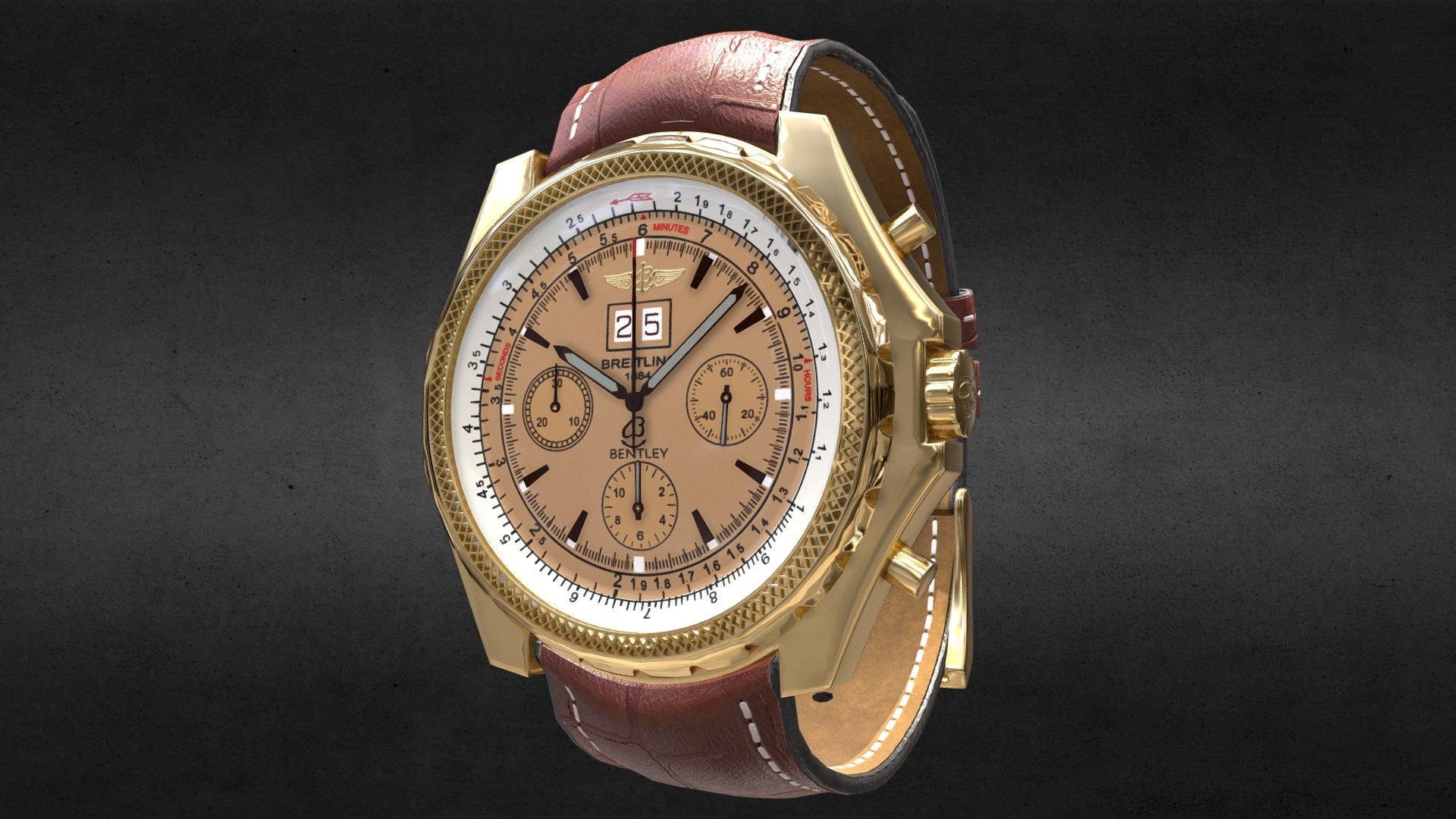 Breitling For Bentley H44362 Watch 3d model