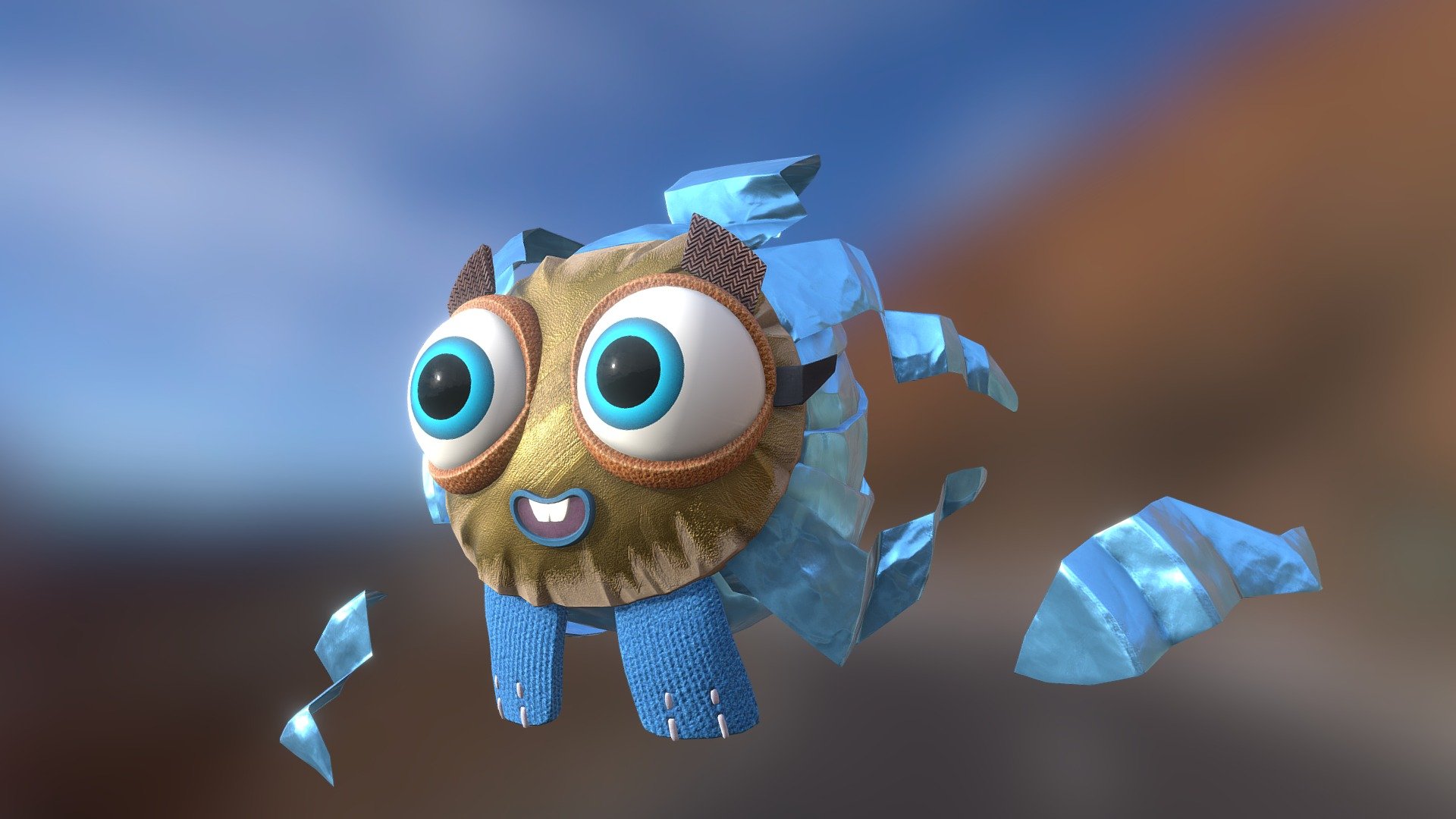 Foil fish 3d model