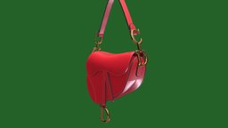 DIOR Bolso Saddle Con Bandolera rojo