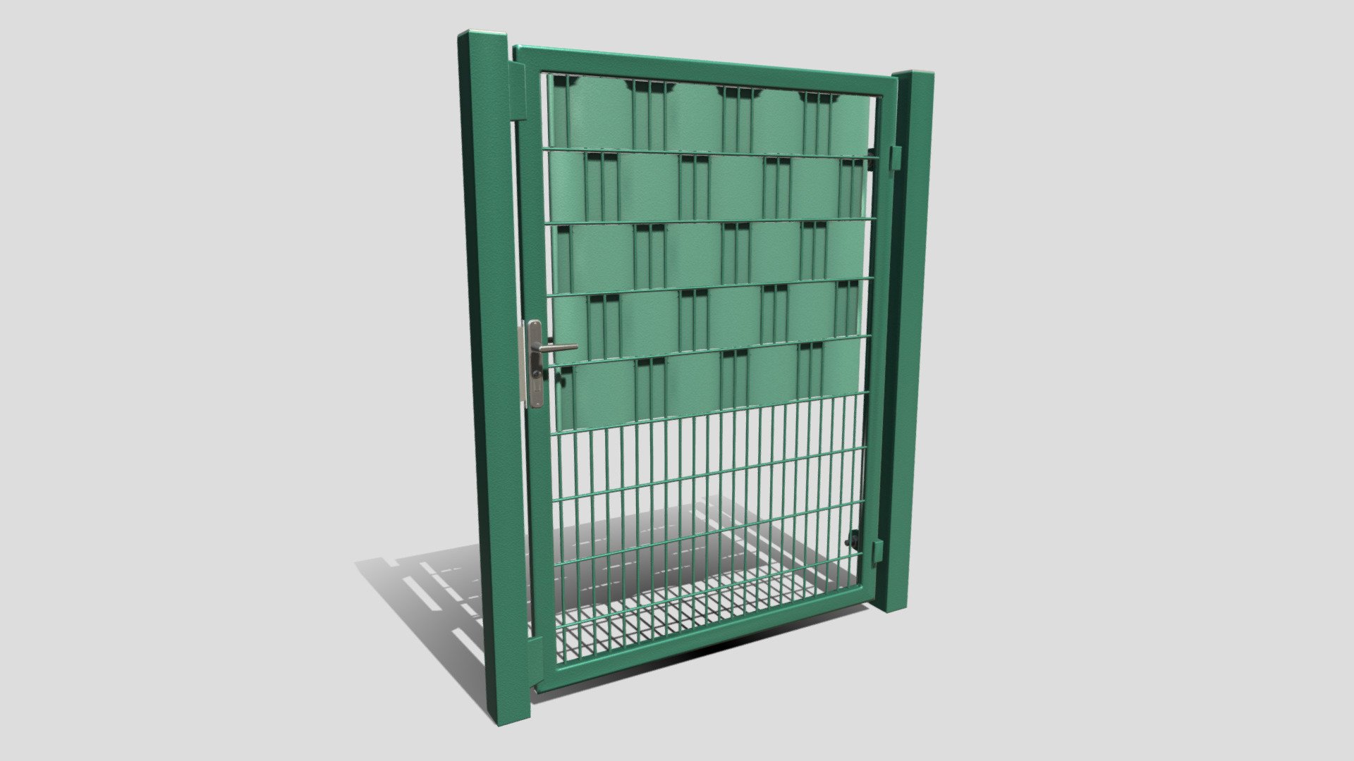 Green Garden Door (Low-Poly) 3d model