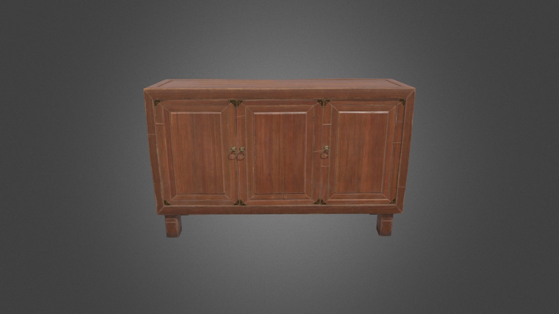 wooden cabinet furniture 3d model