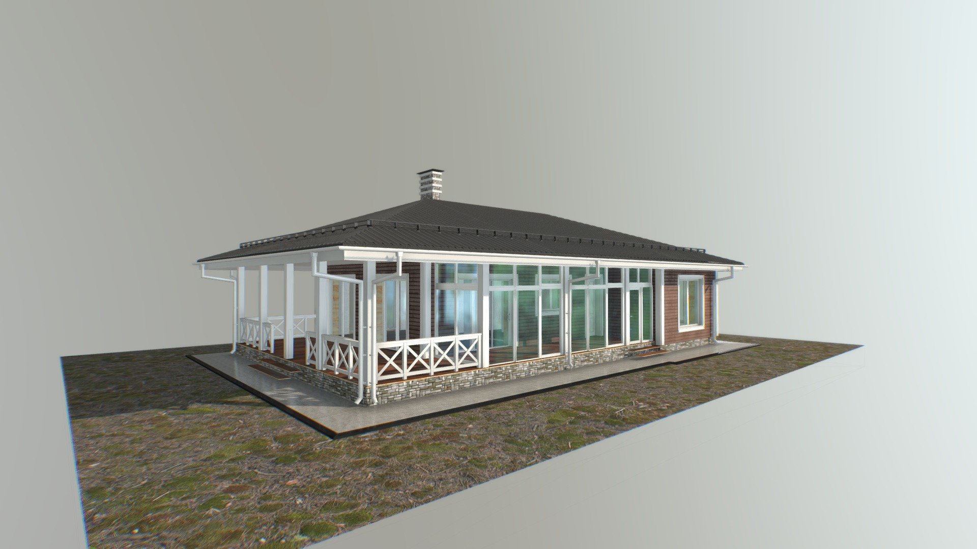 1 floor house PR02_11_2021 3d model