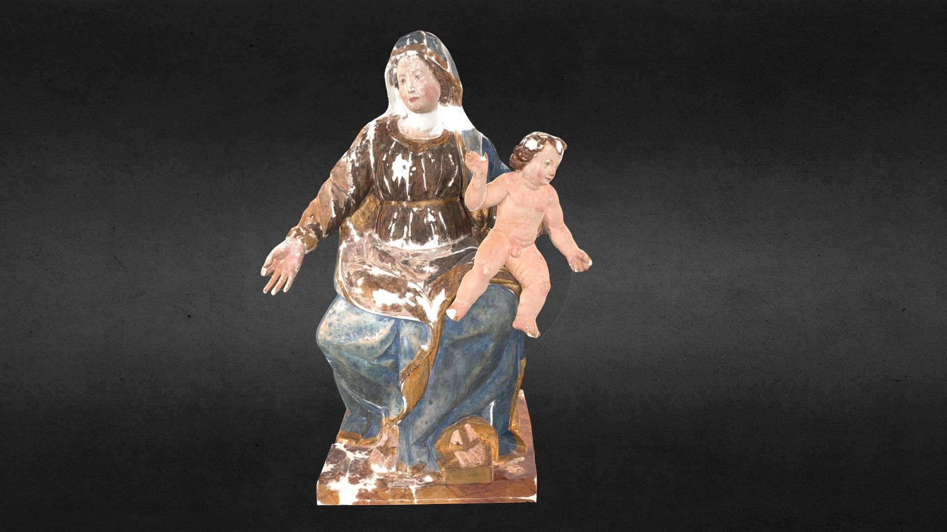 Madonna con bambino 3d model