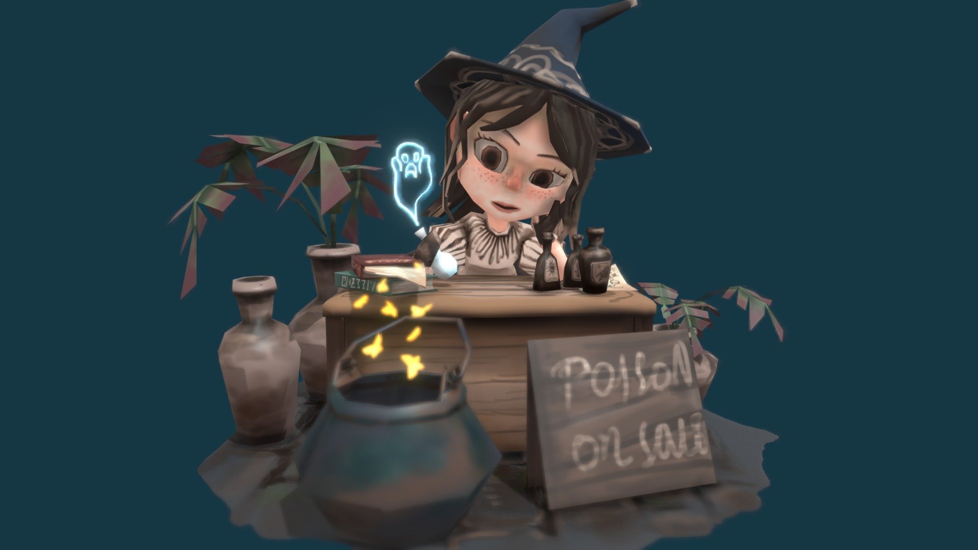 little witchs potion store 3d model