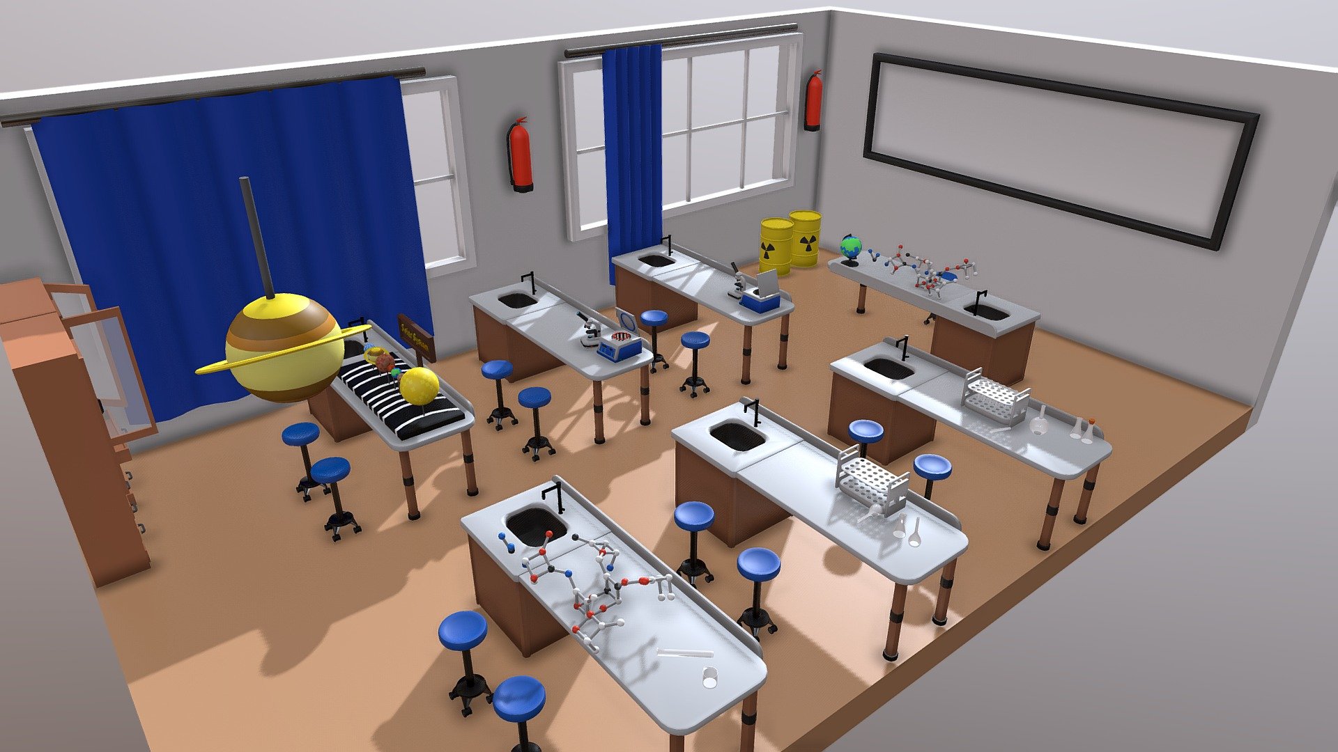 Chemestry lab Classroom 3d model