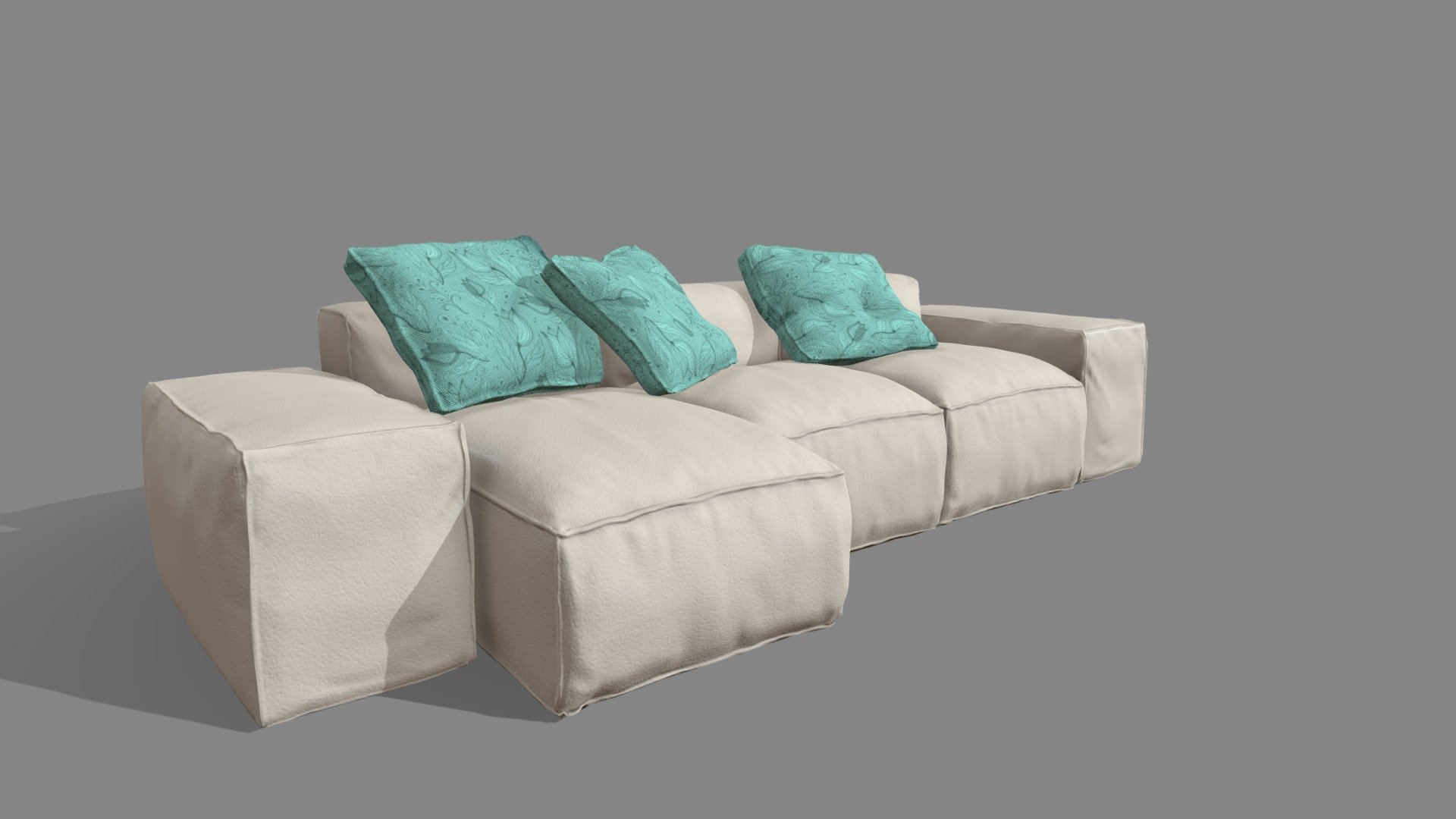 Big Sofa Woody 3d model