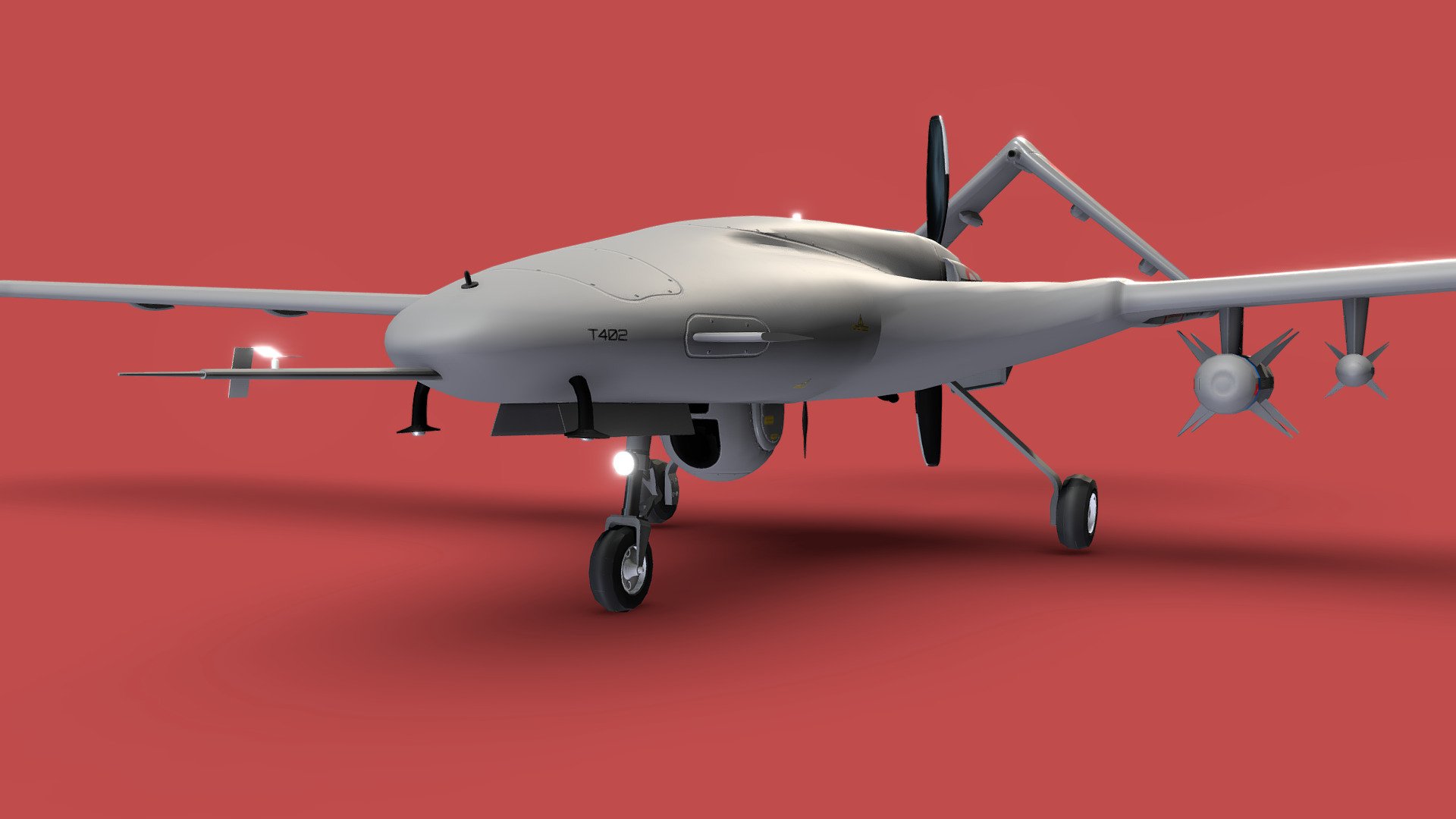 Baykar Bayraktar TB2 3d model