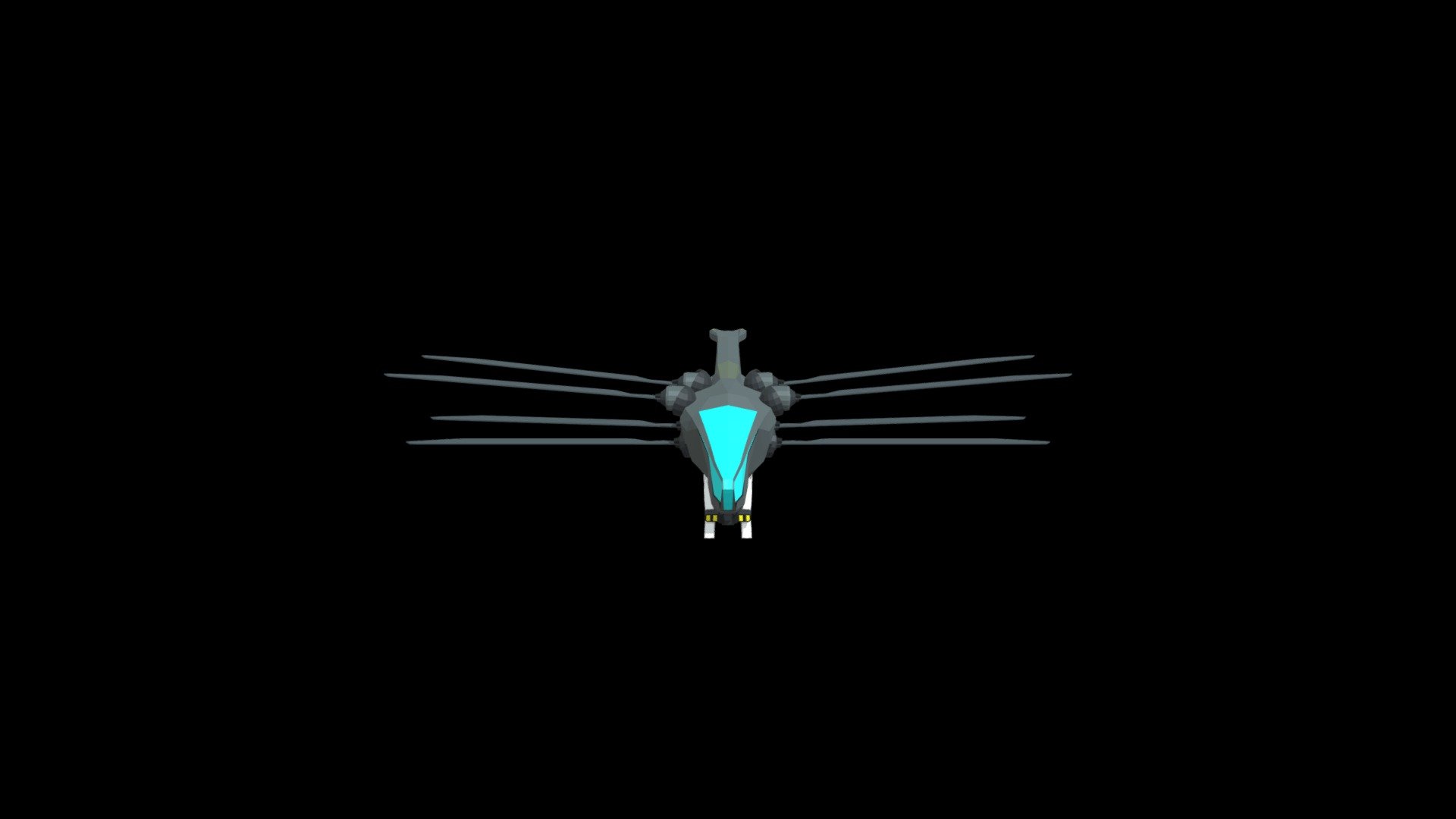 Dune 2021 Ornithopter Low-Poly 3d model