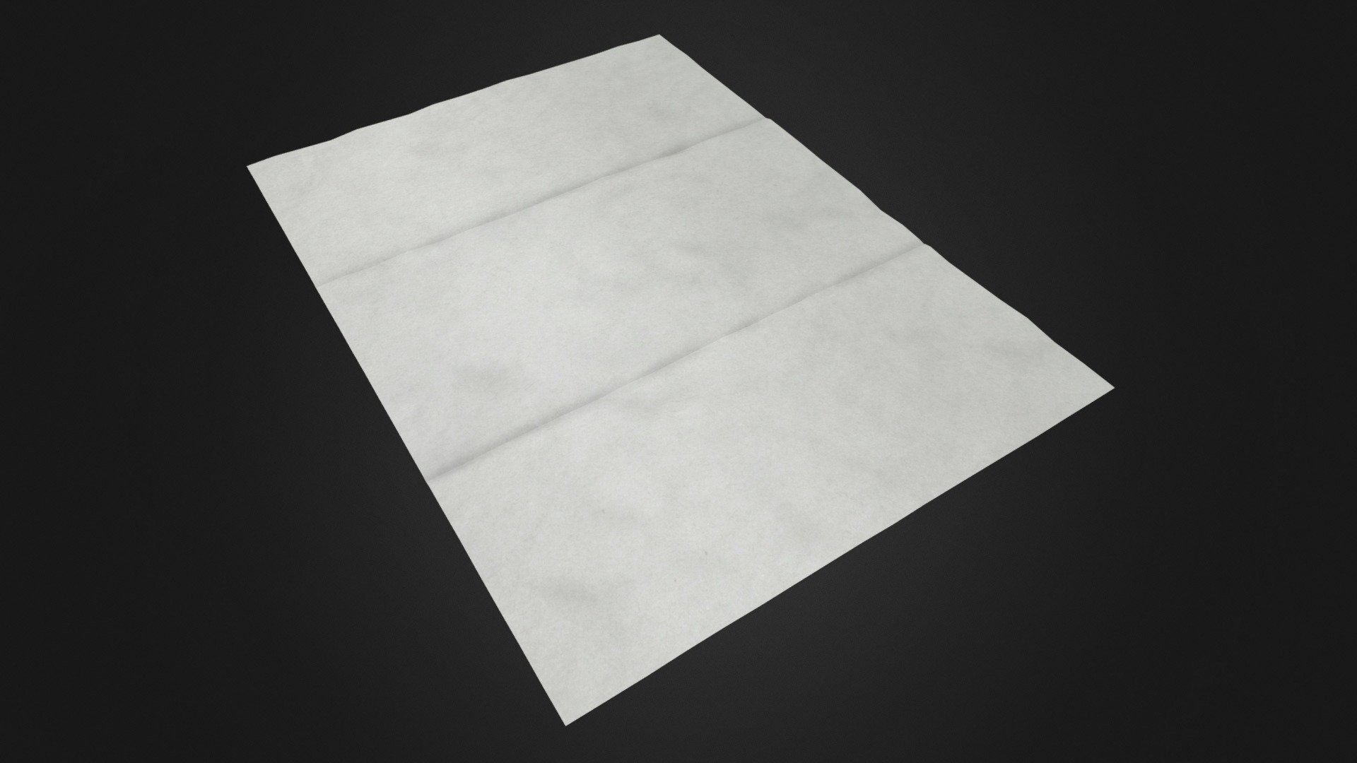 Folded Wrinkled Paper 3d model