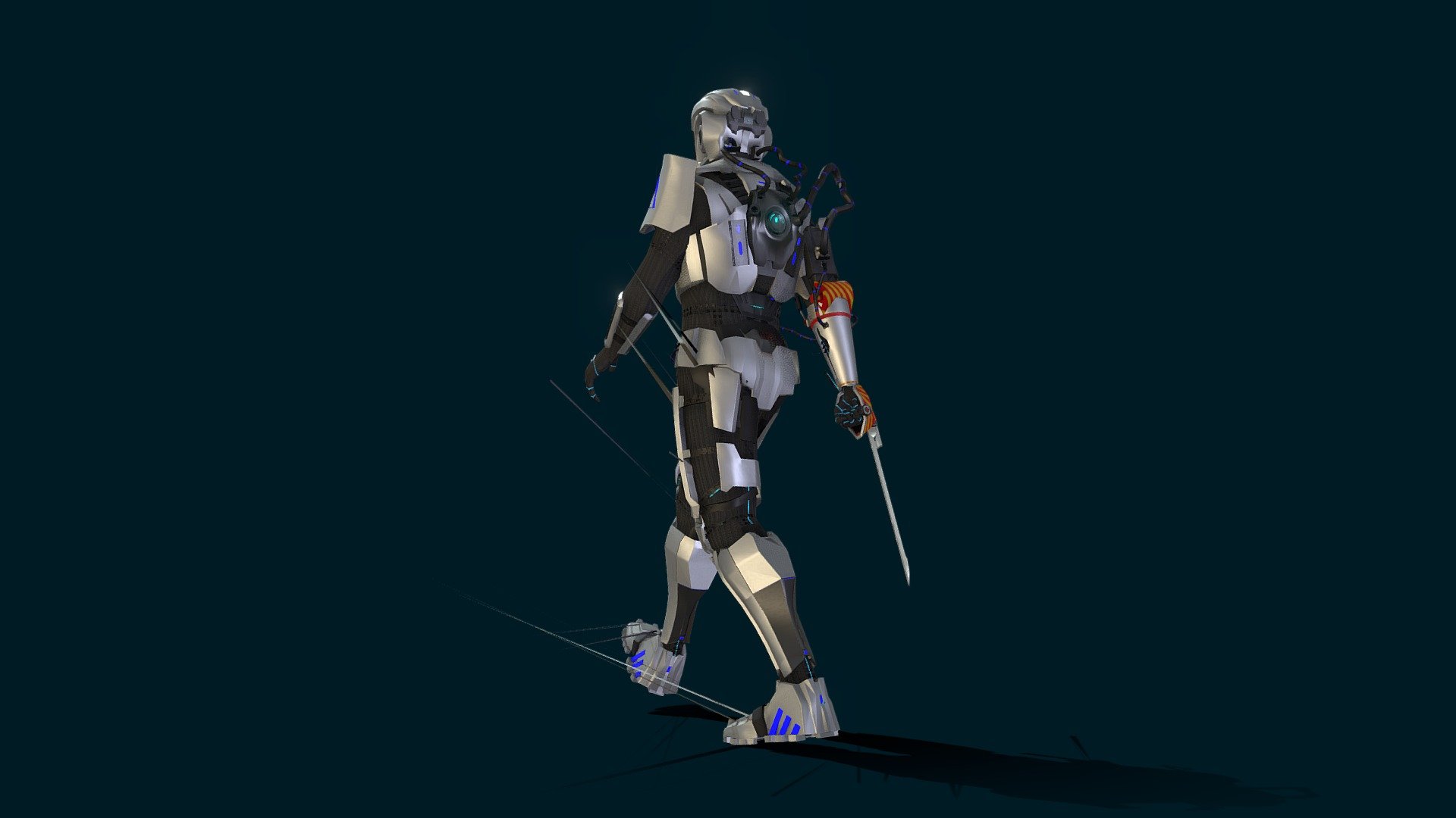 Sci-fi Ai Space Soldier 3d model