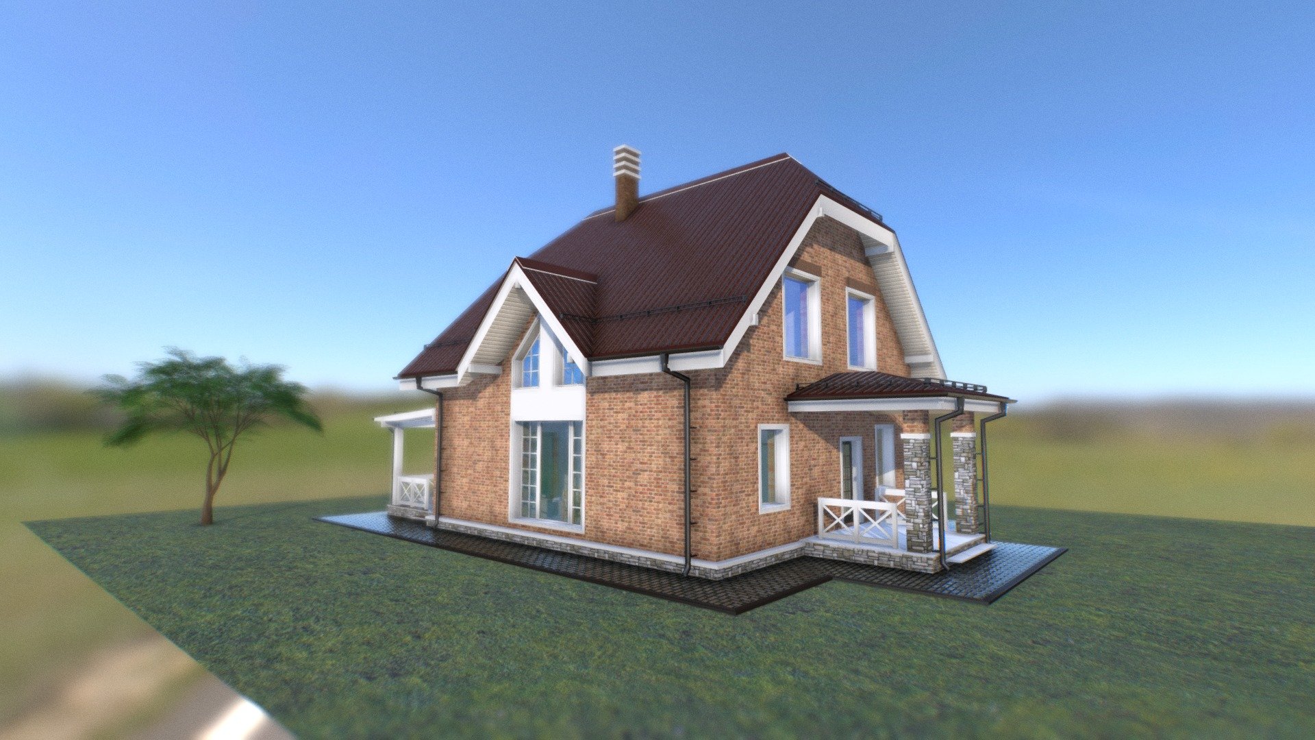 Cute House 3d model