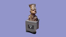 BART SIMPSON SCULPTURE, FROM VINE