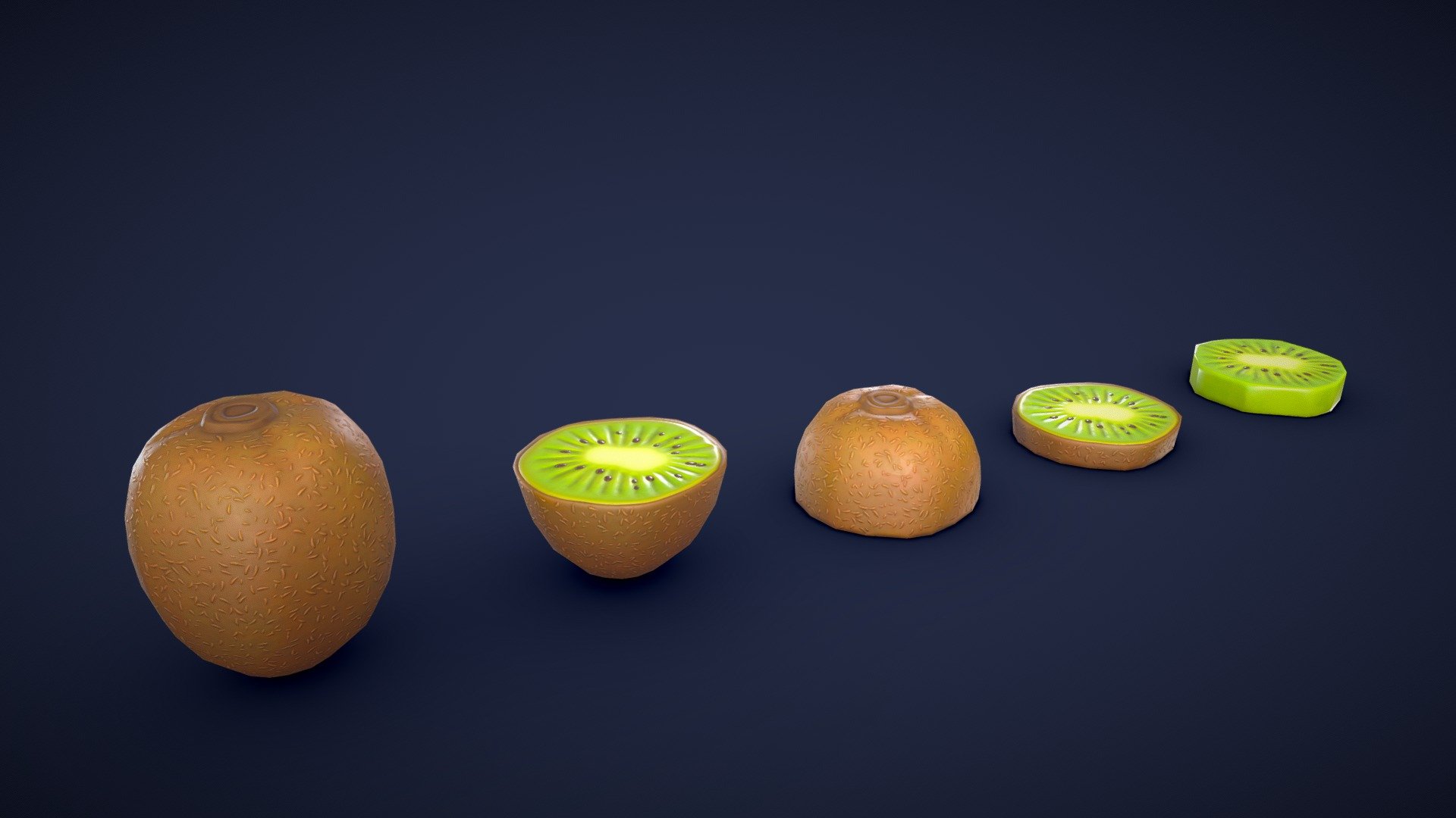 Stylized Kiwi 3d model