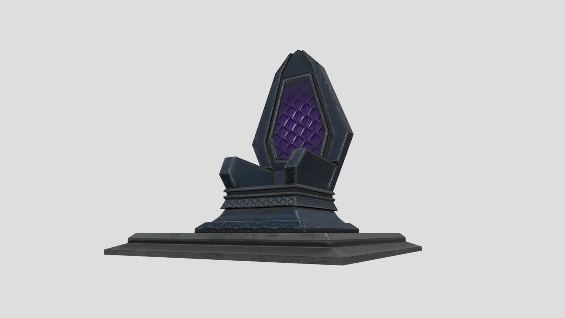 throne low poly 3d model