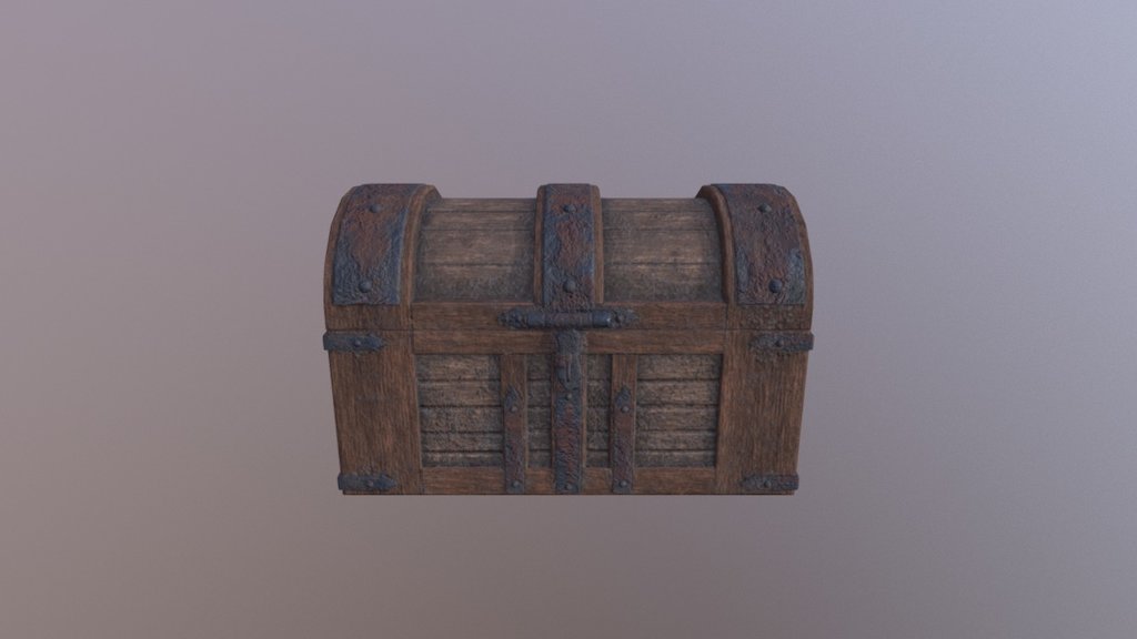 Old Treasure Chest 3d model