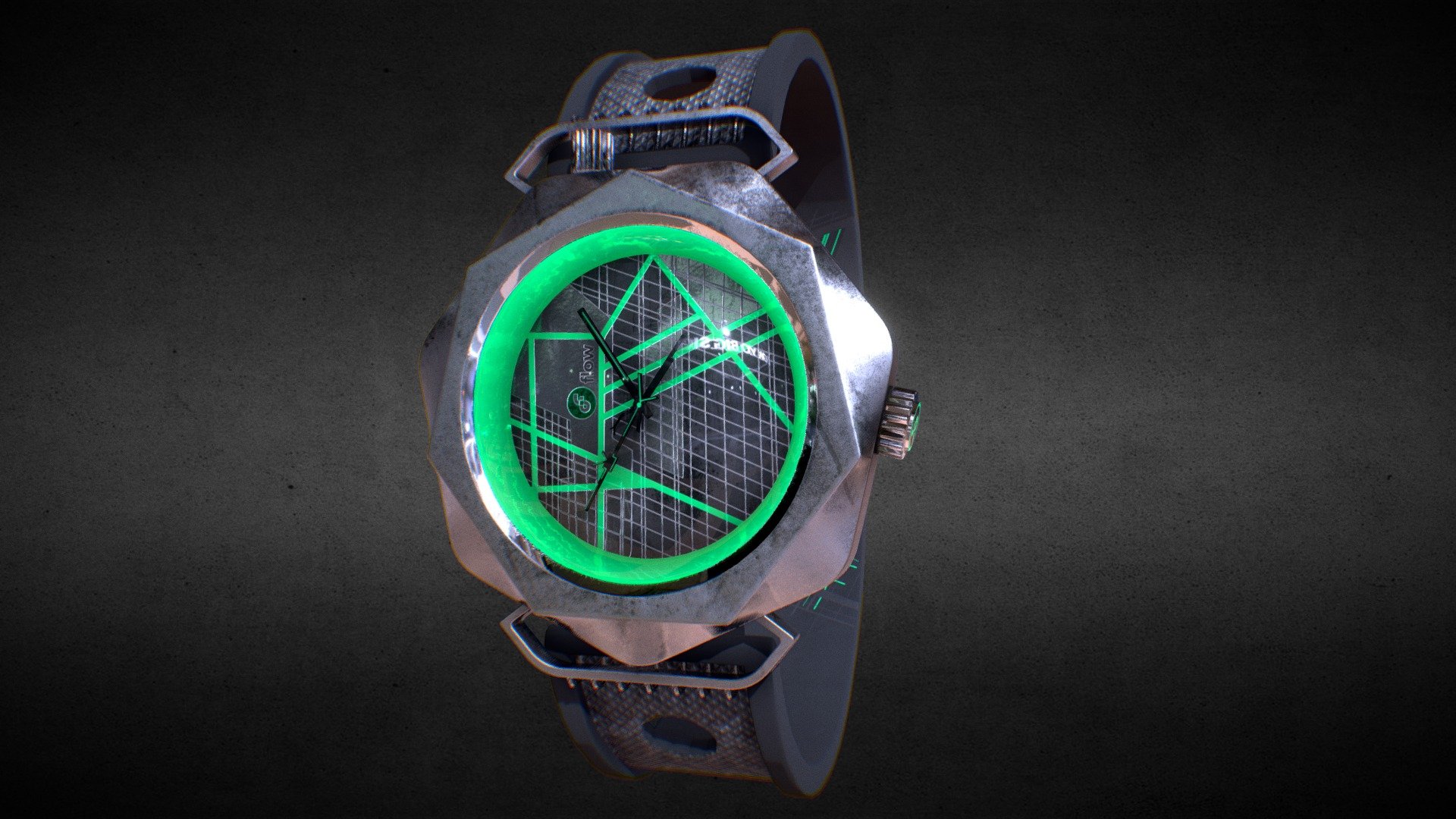 Flow coin Watch 3d model