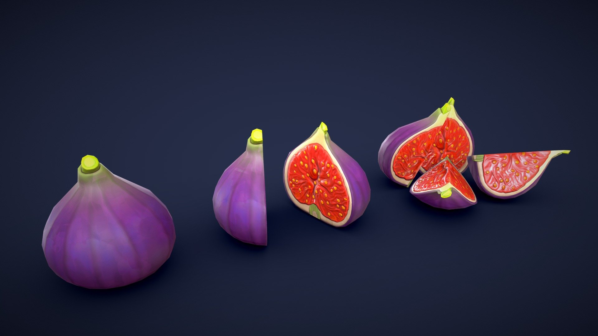 Stylized Fig 3d model