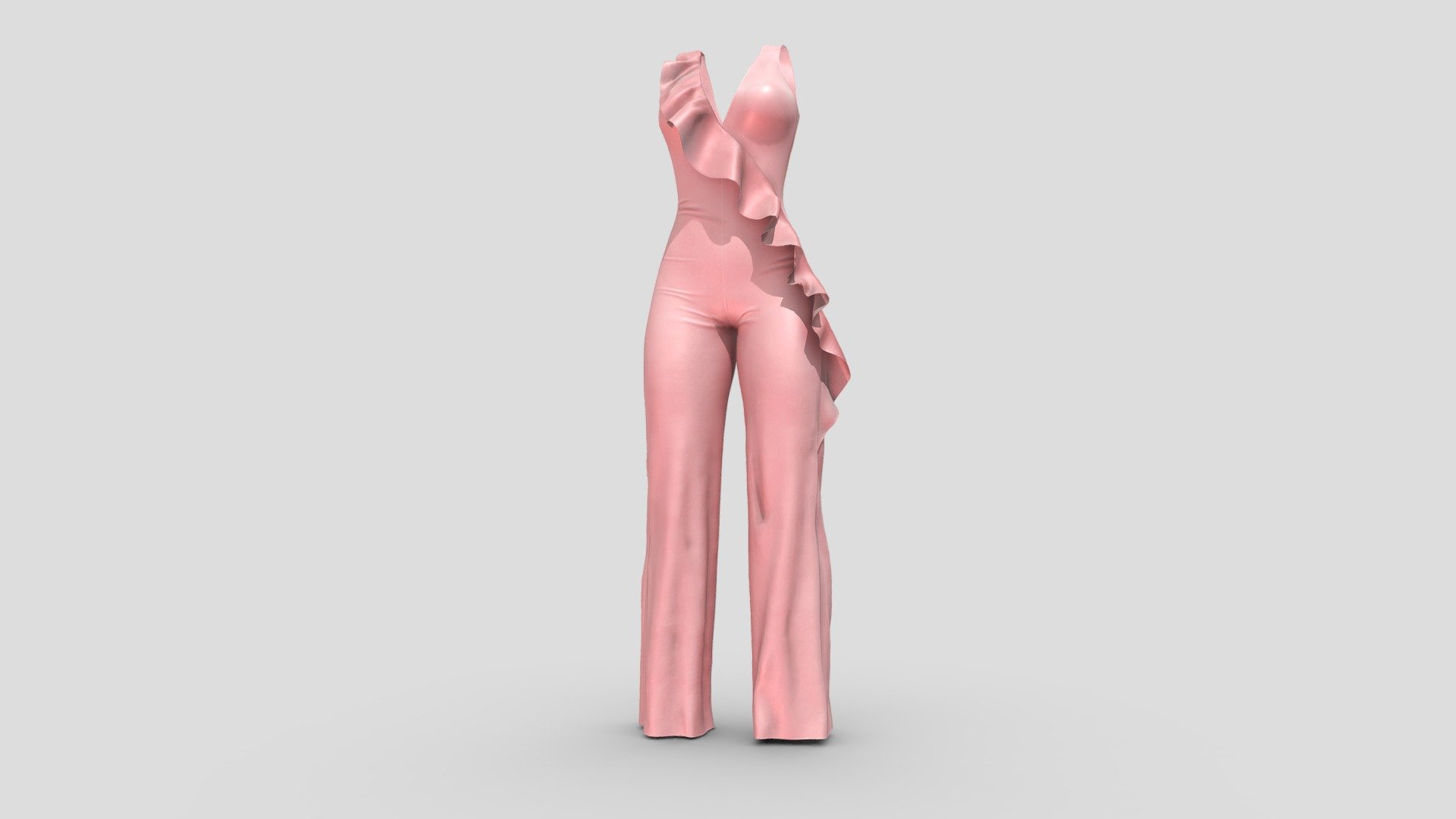 Jumpsuit with Frills 3d model