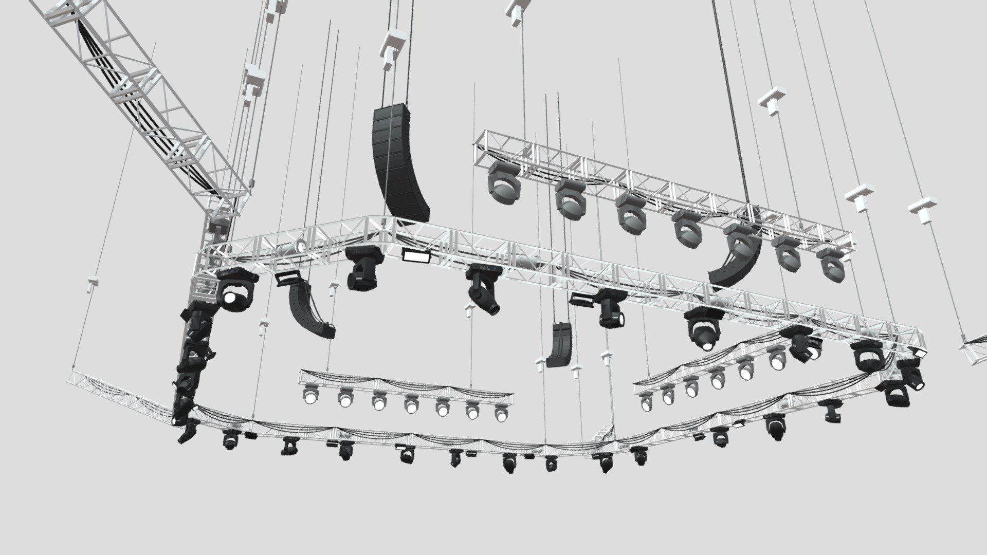 AEW Overhead Lighting Rig 3d model