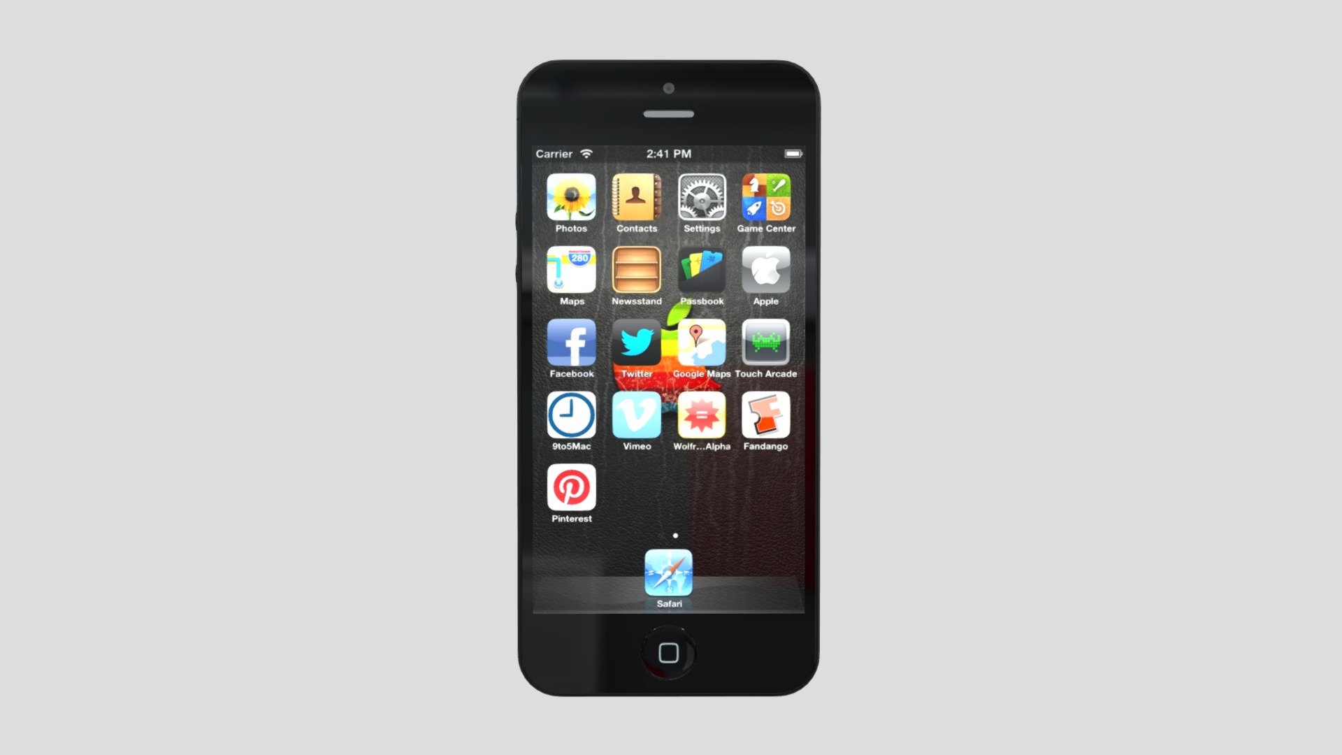 Apple iPhone5 mobile phone 3d model