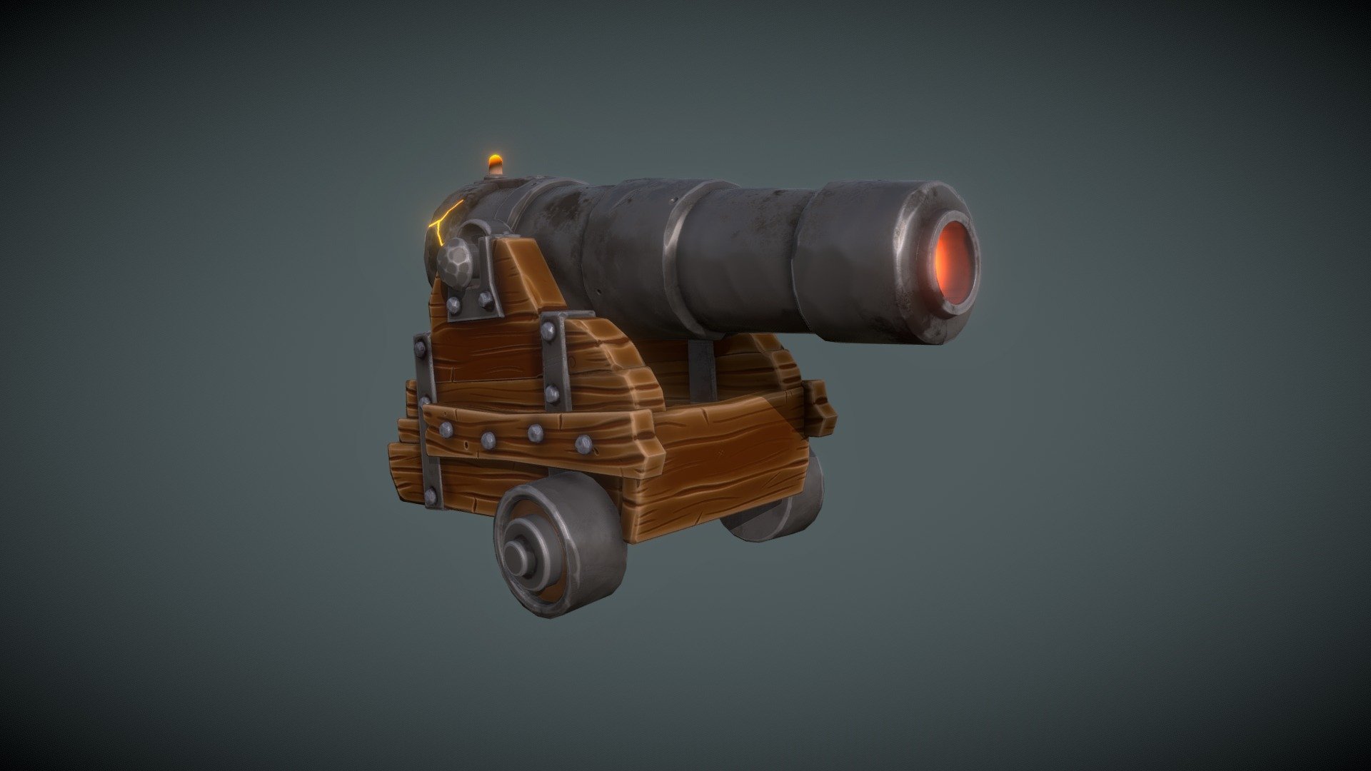 Stylized Cannon 3d model