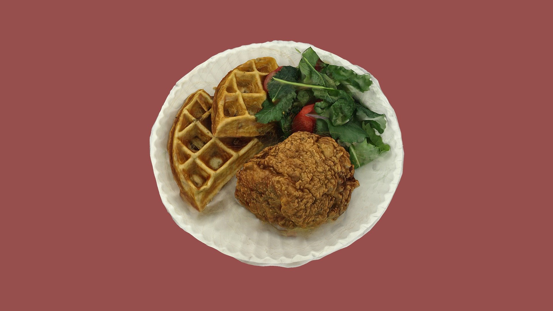 LUNCH — CHICKEN AND WAFFLES 3d model